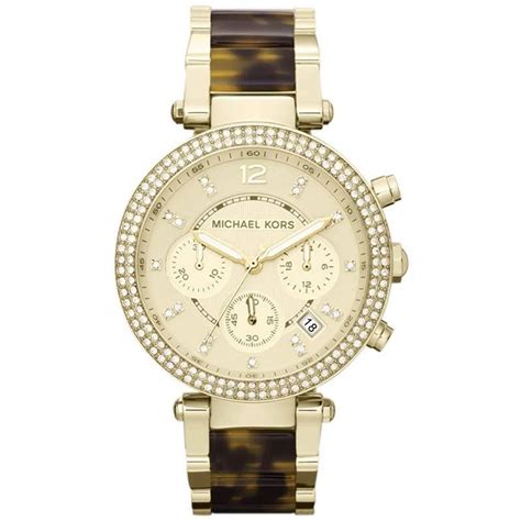 parker chronograph gold dial ladies watch mk5688 